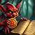 Poetry: In the gloaming of an ancient wood, where shadows weave their silent lore,  A crimson imp with...